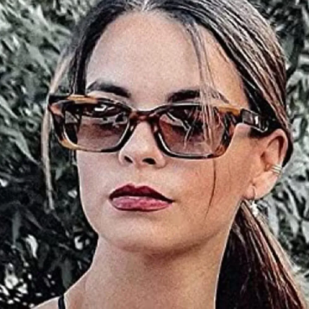 Rectangular Retro Chunky Sunglasses